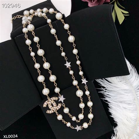 collares chanel de perlas|collares de moda.